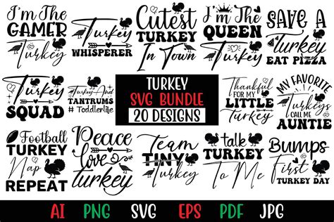 Turkey Svg Design Bundle Graphic By Craftstudio99 · Creative Fabrica