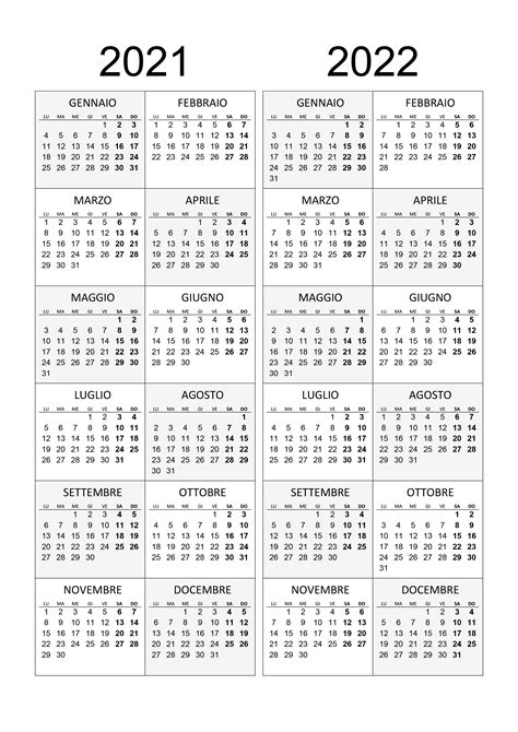 Calendario 2021 2022 2023 2024 A Partire Da Domenica Vettore Vrogue