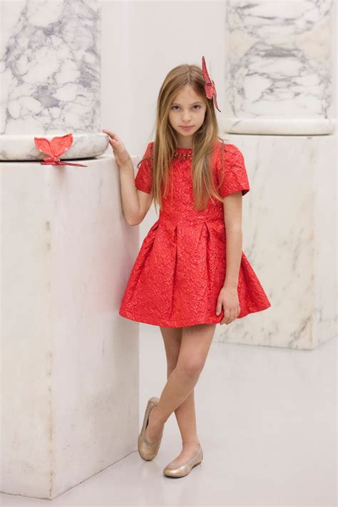 Custom Made Red Jacquard Dress Kids By Brima D Artofit