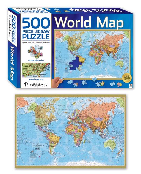 World Map Puzzle For Adults Map