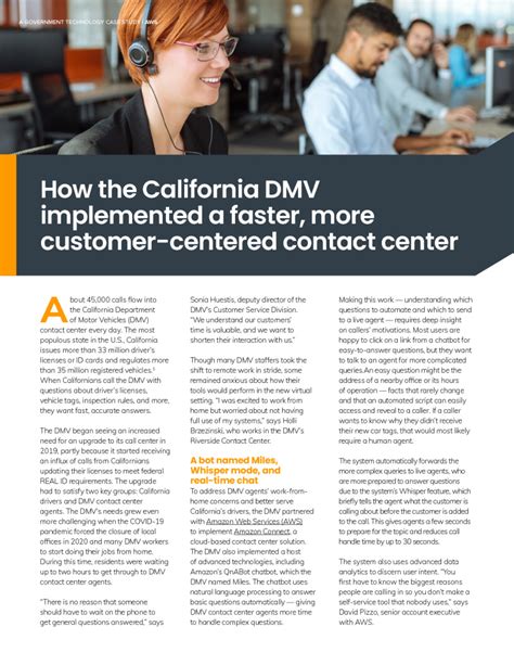 How The California Dmv Implemented A More Customer Centered Contact Center