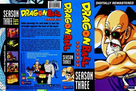 The ninth and final season of the dragon ball z anime series contains the fusion, kid buu and peaceful world arcs, which comprises part 3 of the buu saga.it originally ran from february 1995 to january 1996 in japan on fuji television. CoverCity - DVD Covers & Labels - Dragon Ball - Season 3