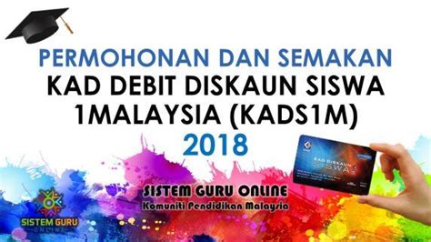 Permohonan bagi kad ini telah dibuka bermula 16 februari 2017 sehingga 31 mac 2017. Permohonan dan Semakan Kad Debit Diskaun Siswa 1Malaysia ...