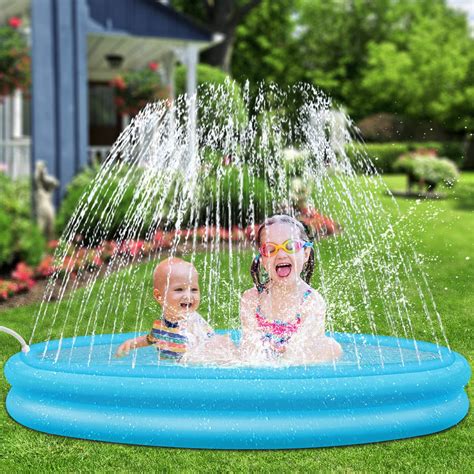 3 In 1 Inflatable Splash Pad Sprinkler Pool For Kids Toddlers Kiddie