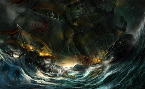 ship, Pirates, Fantasy Art Wallpapers HD / Desktop and Mobile Backgrounds