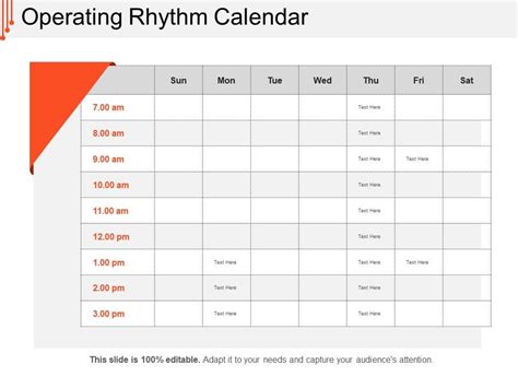 Operating Rhythm Calendar Powerpoint Slide Images Ppt Design