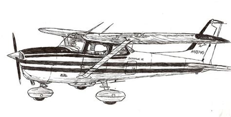 Cessna 172 Line Drawing