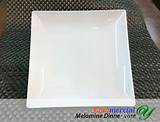 Pictures of White Square Plastic Dinner Plates Bulk