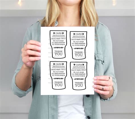 Popular house card free printables of good quality and at affordable prices you can buy on aliexpress. Tumbler Cup Care Printable PDF File For Business By My ...