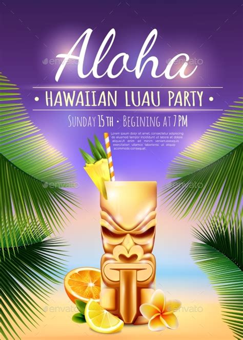Hawaiian Luau Party Background