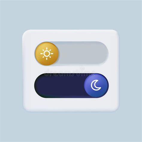 Day And Night Mode Switch Icon Set Interface Ui Symbol Concept On Off