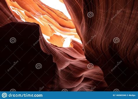 Antelope Canyon Amazing Colors Of The Sandstone Rocks Stock Photo