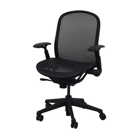 Second Hand Knoll Black Rolling Office Chairs 