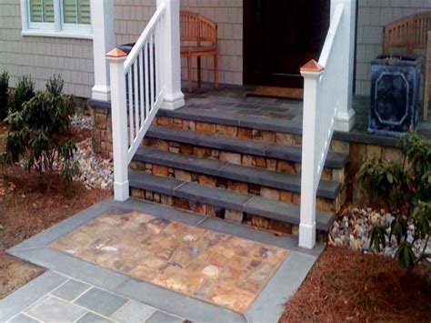 I'm seeking advice on what can i do to improve the look of my front porch. Stone Patios Concrete Front Porch Step Ideas Steps - Get ...