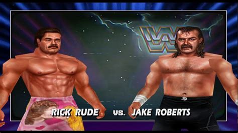 Rick Rude Vs Jake Roberts Wwf Superstars Of Wrestling Wwf Legends
