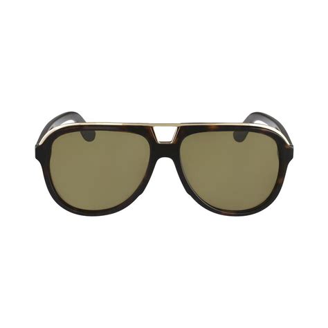 salvatore ferragamo unisex sf730s 214 aviator sunglasses tortoise gray optical
