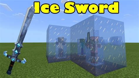 How To Make An Ice Sword Minecraft Pe Youtube