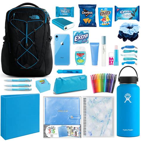 Blue School Supplies Aesthetic Girl School Supplies School Backpack
