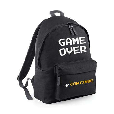 Game Over Backpack Video Game Rucksack Retro Gaming Bag Pixel Etsy