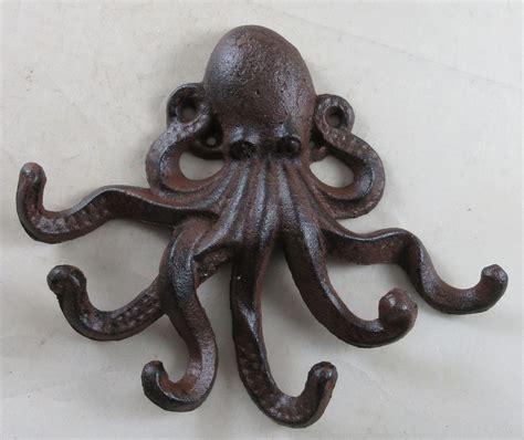 Nautical Cast Iron Octopus Wall Decor