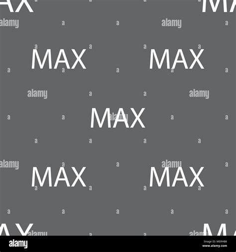 Maximum Sign Icon Seamless Pattern On A Gray Background Vector
