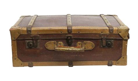 Vintage European Brown Tan Suitcase Olde Good Things