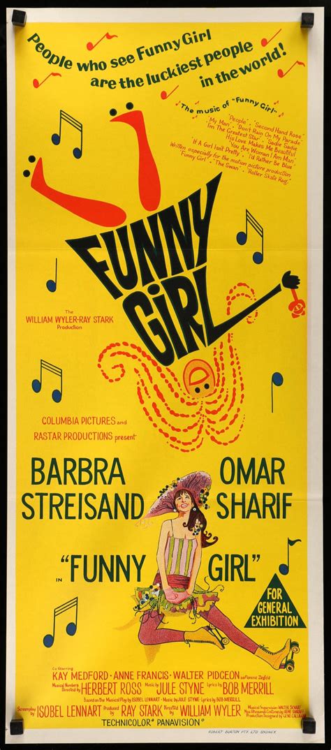 Funny Girl 1968 Original Australian Movie Poster Original Film Art