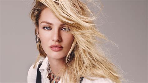 Wallpaper Face Women Model Blonde Long Hair Blue Eyes Singer Candice Swanepoel Fashion