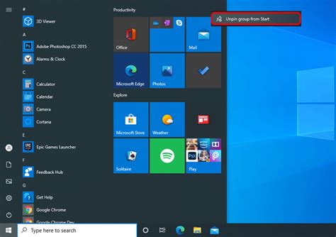 Windows 10 Remove Live Tiles From Start Menu Goodsloxa