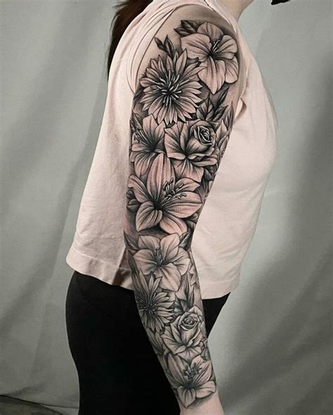 100 Flower Sleeve Tattoo Ideas You Have To See To Believe Outsons