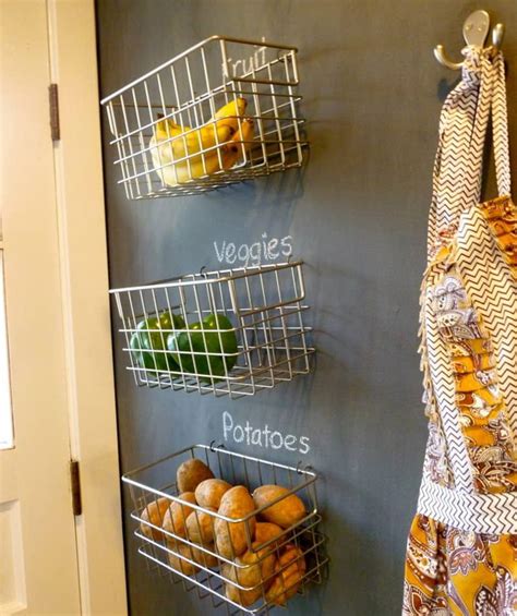 These beautiful storage baskets fold flat for easy storage when not in use. 15 Hanging Wire Basket Ideas for Onion and Garlic Storage