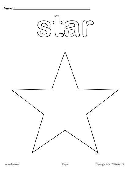 Star Worksheets For Preschoolers