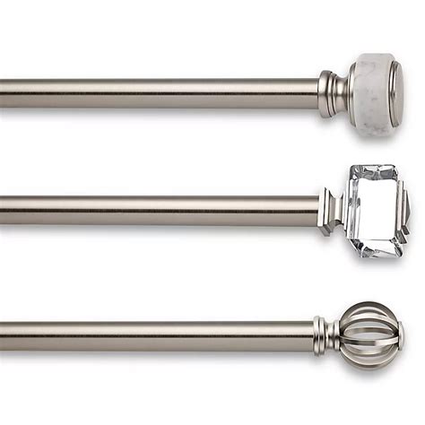 Cambria Estate Curtain Rod Hardware Collection In Brushed Nickel Bed