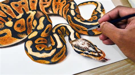 Painting A Realistic Snake In Watercolor Youtube