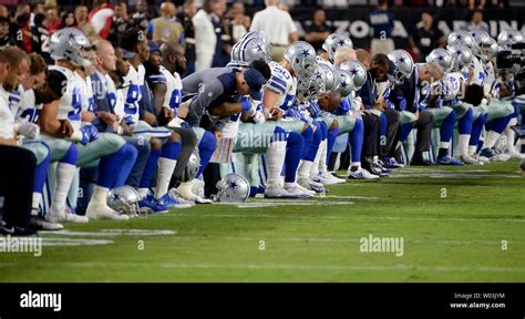 Dallas Cowboys Players Kneel In Solidarity Before The National Anthem