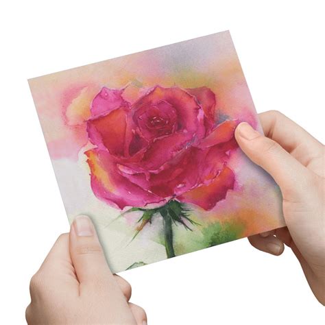Vintage Red Rose Greeting Card Express Your Feelings In Style