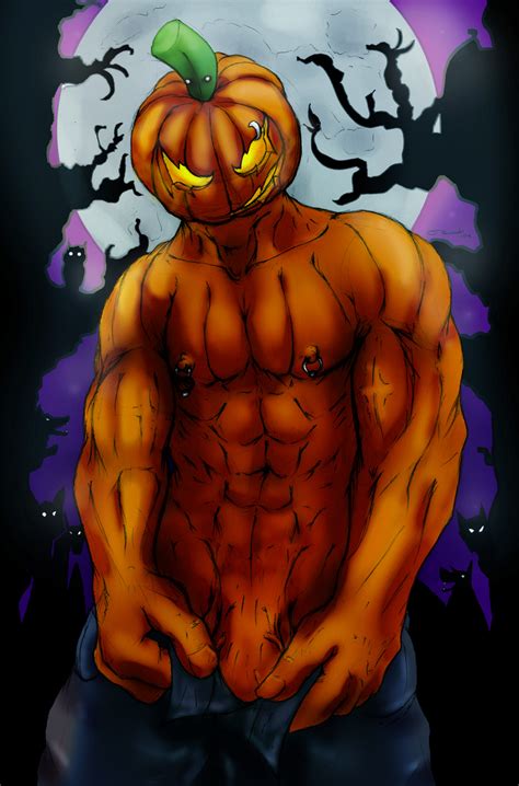 Rule 34 Halloween Jack O Lantern Male Only Penis Plant Humanoid Pumpkin Pumpkin Head Tagme