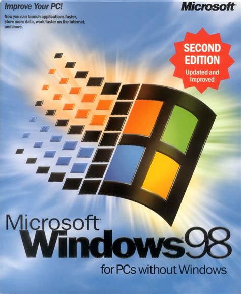 Microsoft Windows 9898se Included Games 1998 Windows Box Cover Art