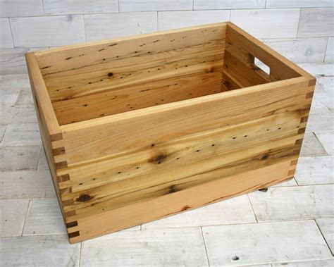 Reclaimed Wood Box Joint Crate 24 X 16 X 12