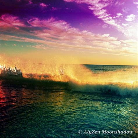 Purple Sunset With Surf By Alyzen Moonshadow