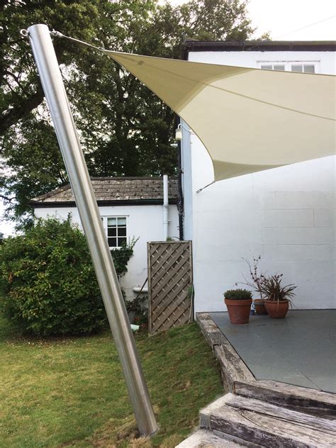 Bespoke Custom Shade Sail With Stainless Steel Post For Outdoor Eating