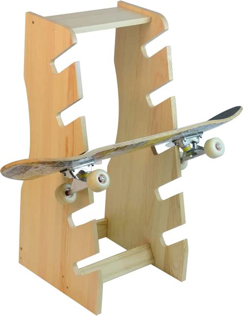 Aiwfl Floor Skateboard Rack Five Layer Wooden Skateboard