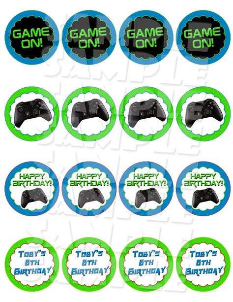 Gaming Cupcake Toppers Please Read Item Description This Listing Is For