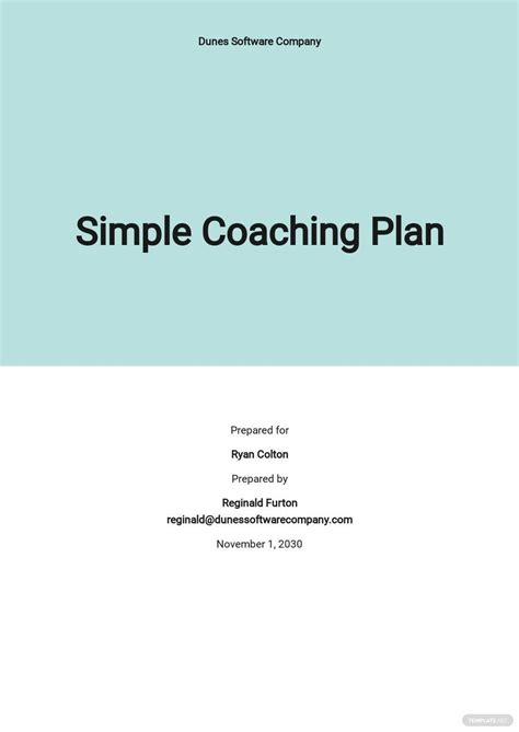 Coaching Plan Templates 11 Docs Free Downloads