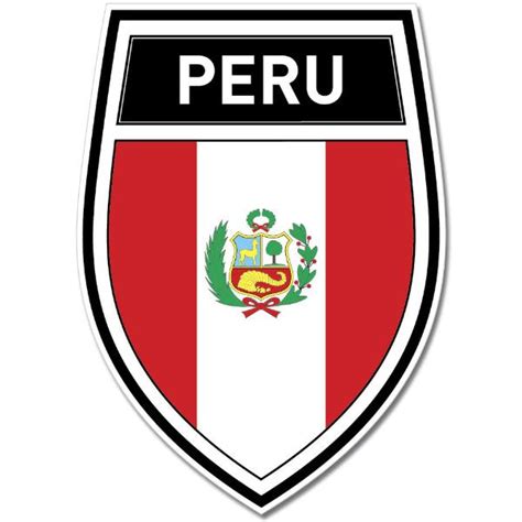 Peru Shield Crest Wall Window Car Vinyl Sticker Vinyl Decal