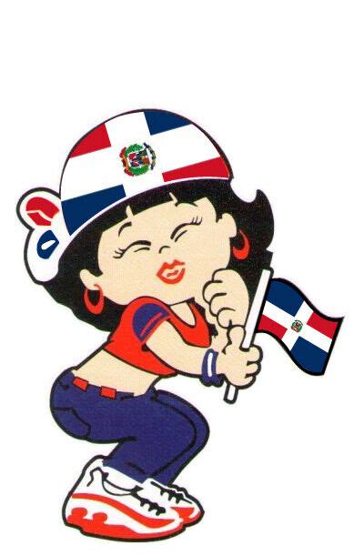 Dominican Republic Flag Girl Chica Dominicana Sticker Bandera