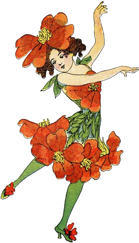 Vintage Flower Fairy Image Primrose The Graphics Fairy