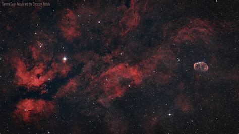 Mosaic Gamma Cygni Nebula Sadr Region And The Crescent Nebula Ngc