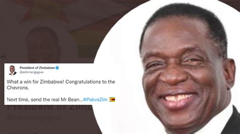 President Of Zimbabwe Trolls Pakistan With Fake Mr Bean Meme After