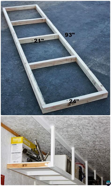 The shelves are designed to fit into that unused space above the garage doors (you need 16 in. Garage Organization and Storage DIY Ideas Projects